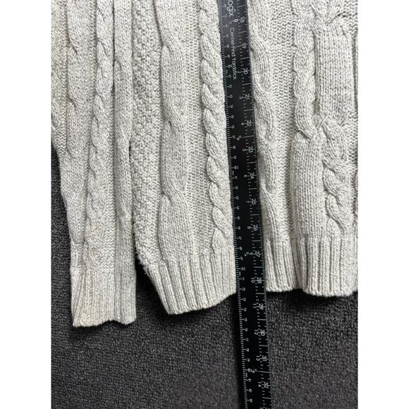 VTG Hunt Club Turtleneck Sweater Womens Size 18W Gray Beige Chunky Cable Knit - Picture 5 of 6